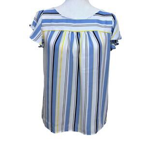 Loft NWT Striped Flutter Sleeves Blouse Various Women Petite